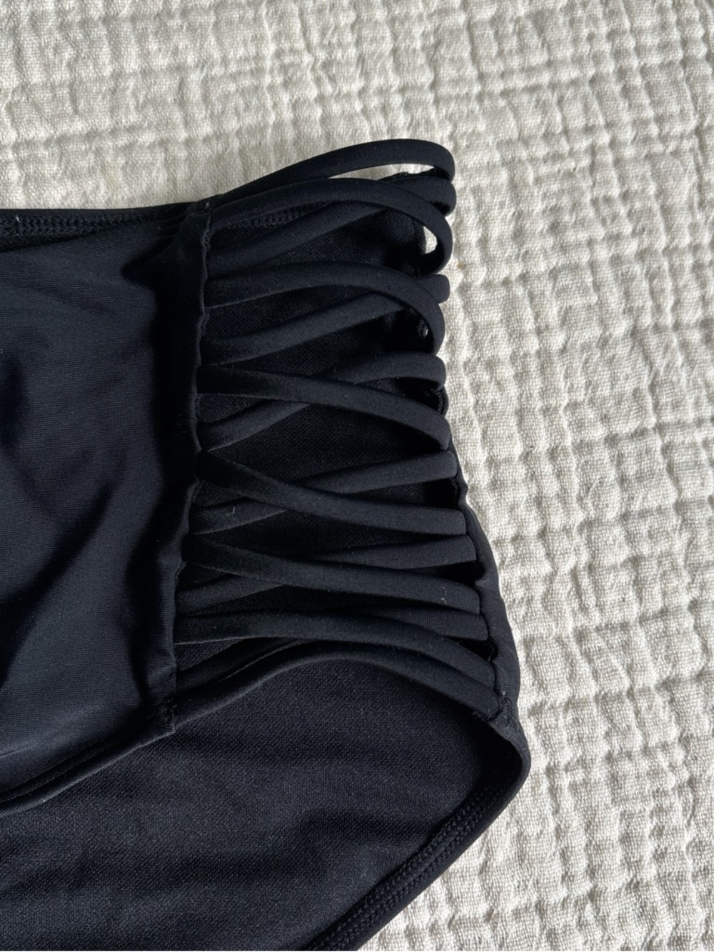 3 / $30 💘 y2k hollister black high-rise criss cross detail swimming bottoms - Picture 2 of 6